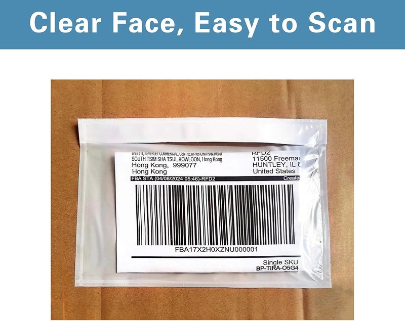 FEILONG PACKAGING 1000 Pcs 7.5”x 5.5” Packing List Envelope Pouches, Clear Packing Envelopes for Shipping and Mailing, Pouch Enclosed Bags with Packing Slips Invoice Label - Image 4